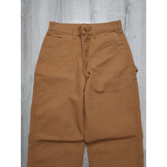 Vintage Carhartt Canvas Dungaree‎ Pants Mens 28x33 - Picture 3 of 10